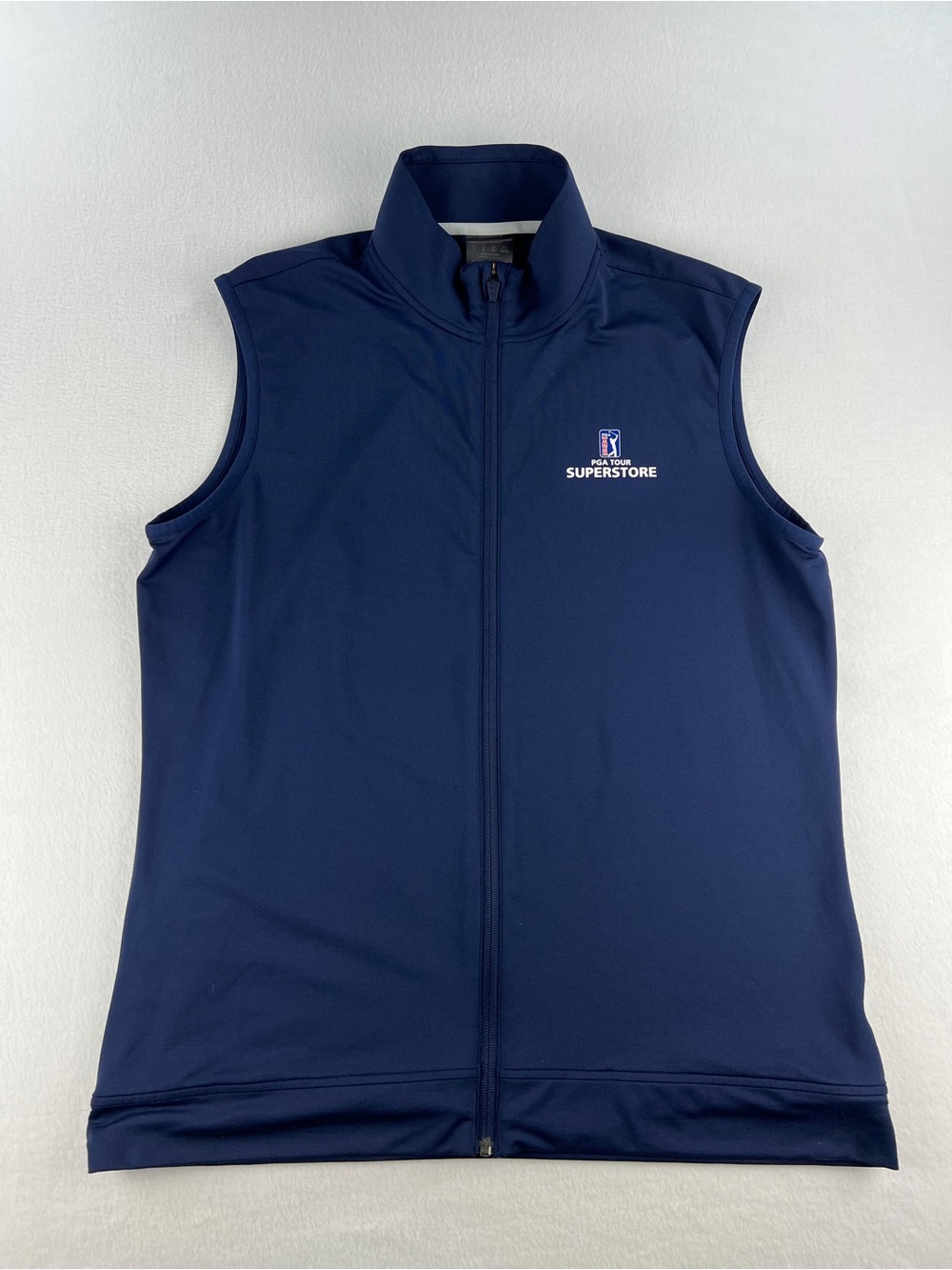 Puma PGA Tour Superstore Performance Golf Vest Full Zip Navy Blue Mens Size L